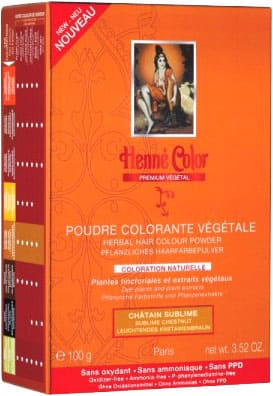 Pack de 3 Poudre colorantes végétale premium chatain sublime 100g chez Arabesk