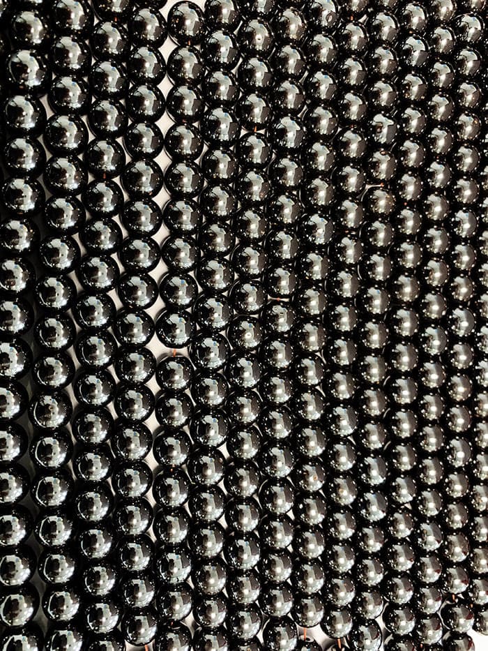 Fil de Perles Rondes Hématite A 6 mm chez Arabesk