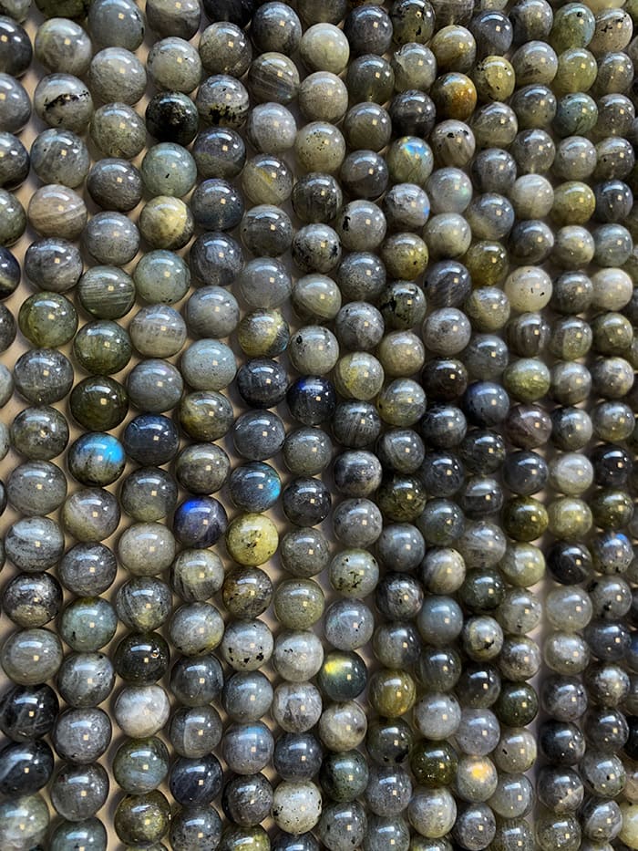 Perles Rondes sur Fil Labradorite A 10mm chez Arabesk