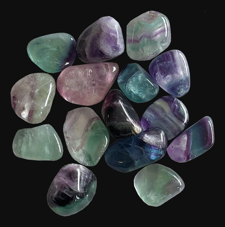 Fluorite Multicolore AA Pierres Roulées 2-3cm 250g chez Arabesk