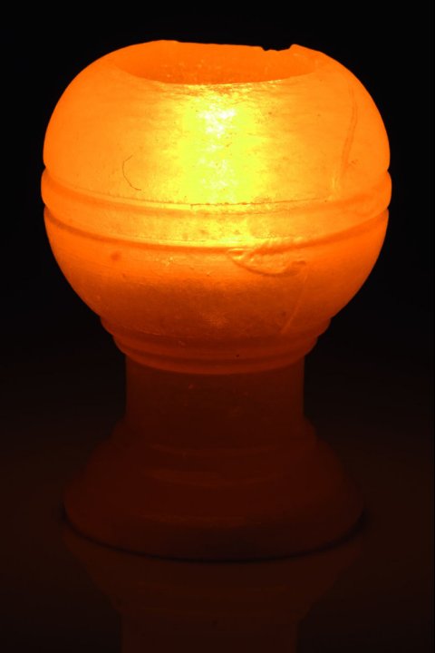 Bougeoir en Cristal de Sel Naturel Verre 0.5Kg chez Arabesk|cz
