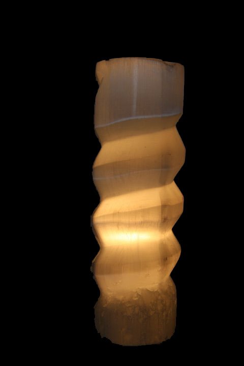 Lampe en Sélénite Spirale Coupé 25cm 2-3Kg chez Arabesk|cz
