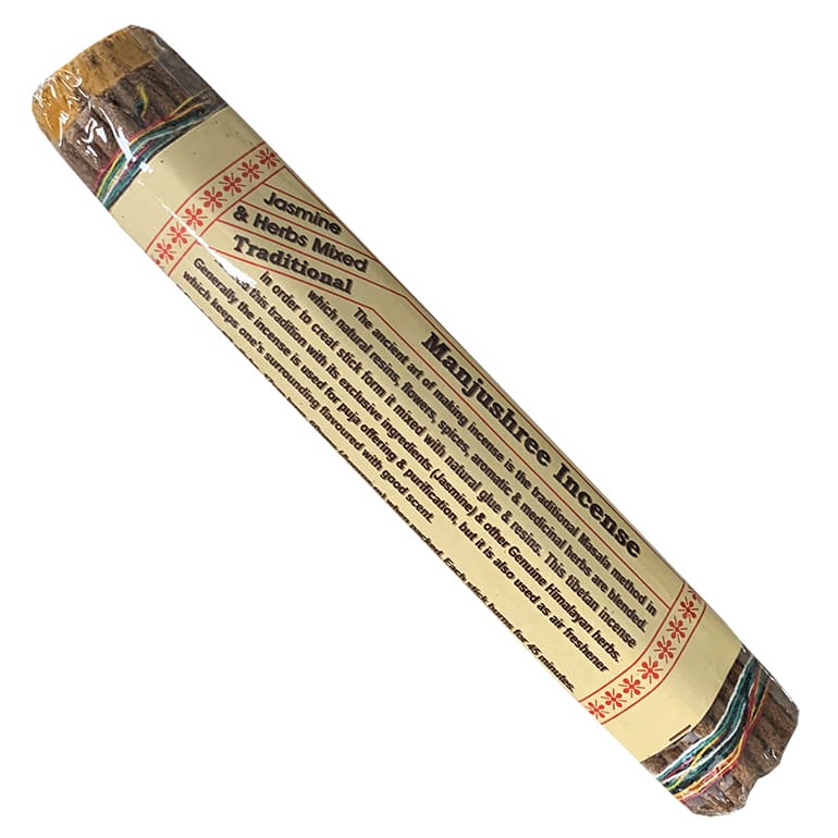 Encens Tibétain traditionnel Manjushree Jasmin & herbes 60g chez Arabesk