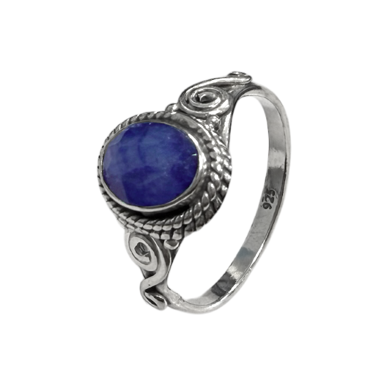 Bague Argent 925 Saphir Bleu Facetté AA T58 chez Arabesk