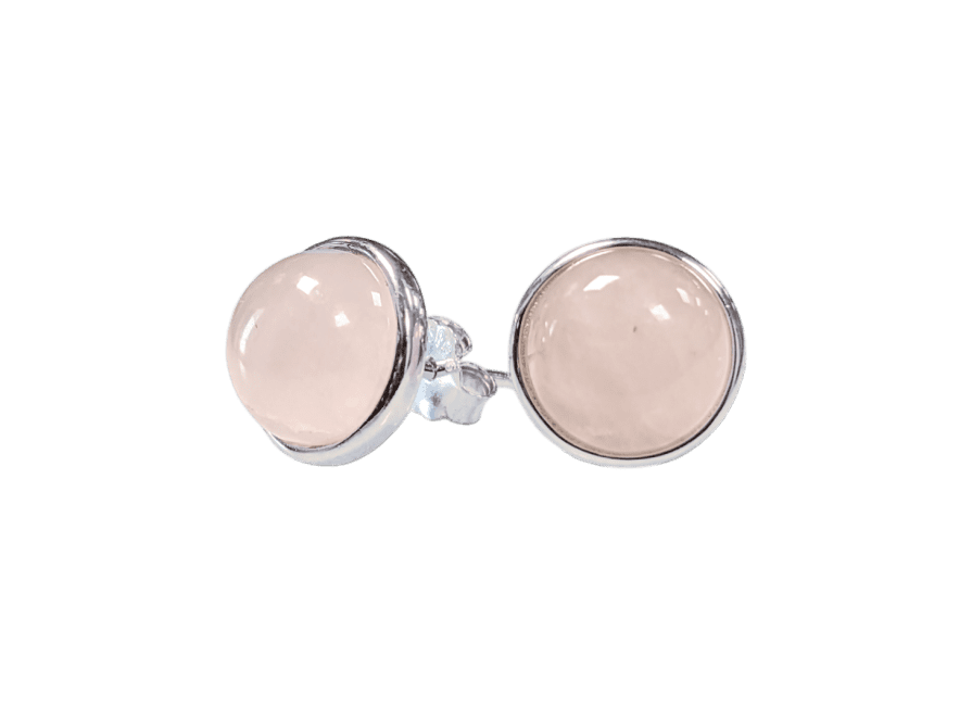 Boucles d'Oreilles Argent 925 Quartz Rose AA 8mm chez Arabesk