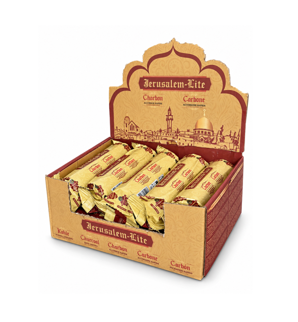 Charbon Jerusalem Lite Qualité Supérieure 33 mm – 100 Pastilles chez Arabesk
