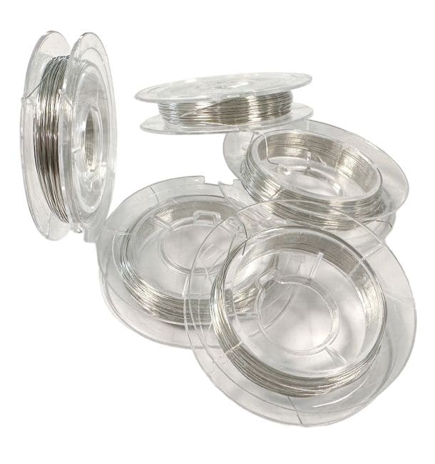 Fil de Cuivre Argenté pour Bijoux 0.4mm 10m x5 chez Arabesk