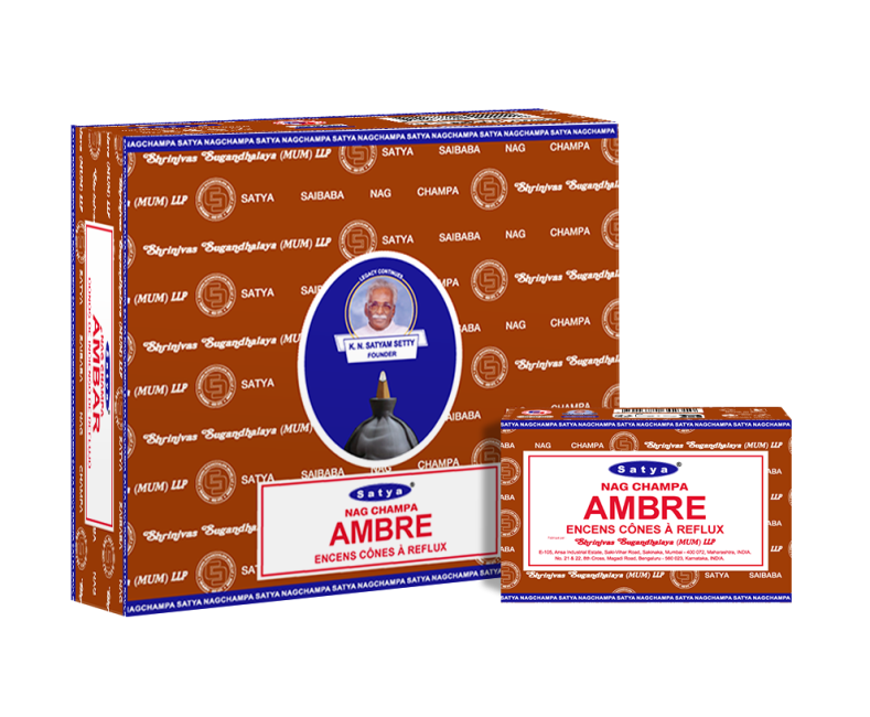 Cônes Backflow Satya Ambre 12pcs chez Arabesk