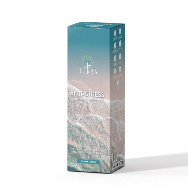 Encens TERRA Anti Stress sans charbon 12grs chez Arabesk