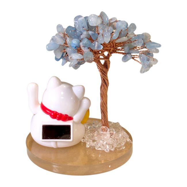 Arbre de Vie en Aigue Marine avec Manekineko chez Arabesk|cz