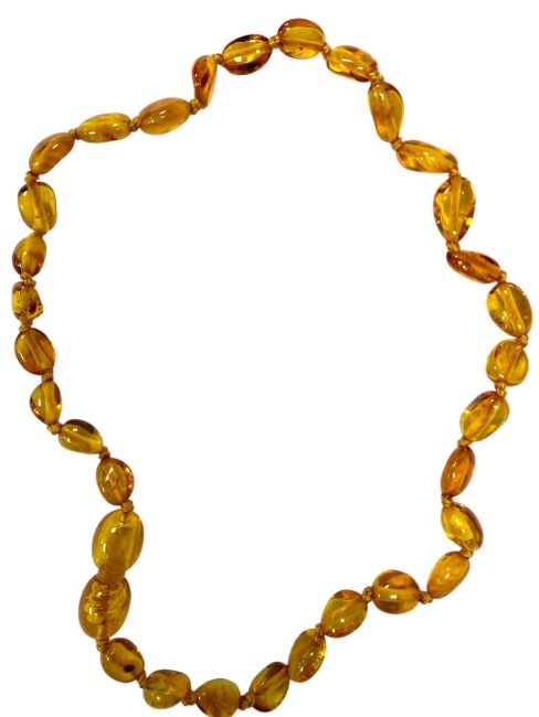 Collier Bébé pop Ambre Baltique Miel 28cm chez Arabesk