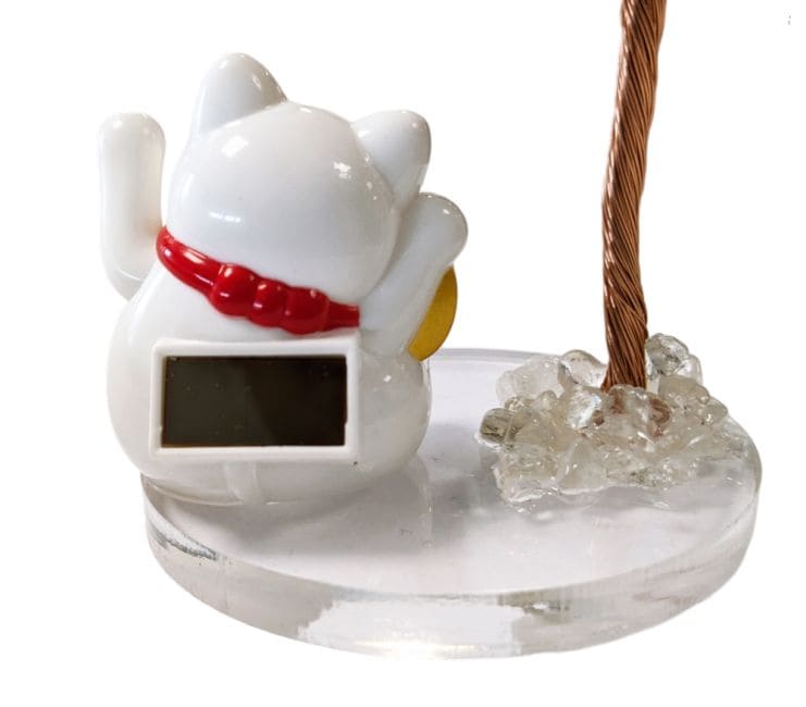 Arbre de Vie en Quartz Rose avec Manekineko chez Arabesk|cz