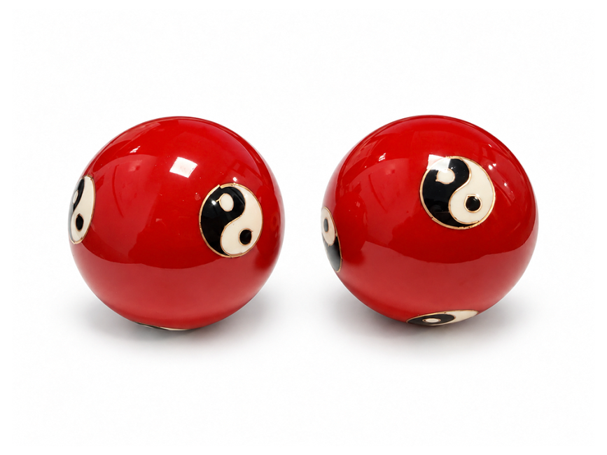 Boules de Massage Chinoises Yin Yang Rouges 4,2 cm chez Arabesk|cz