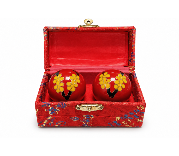 Boules de Massage Chinoises Prunier Rouges 4,2 cm chez Arabesk