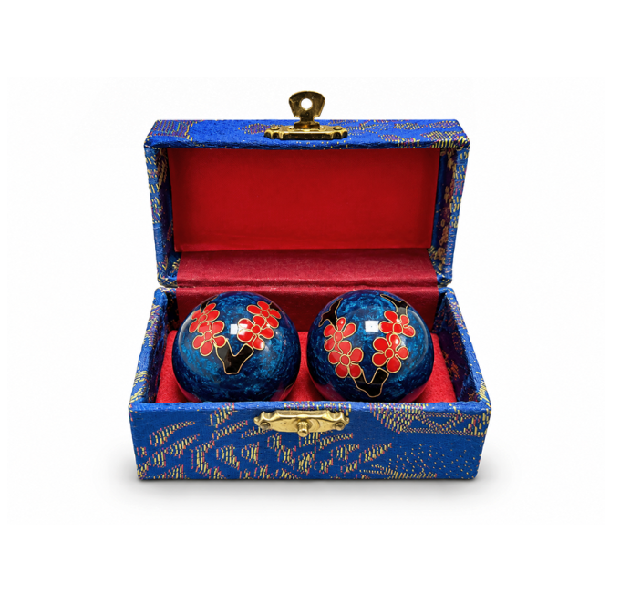 Boules de Massage Chinoises Prunier Bleues 4,2 cm chez Arabesk