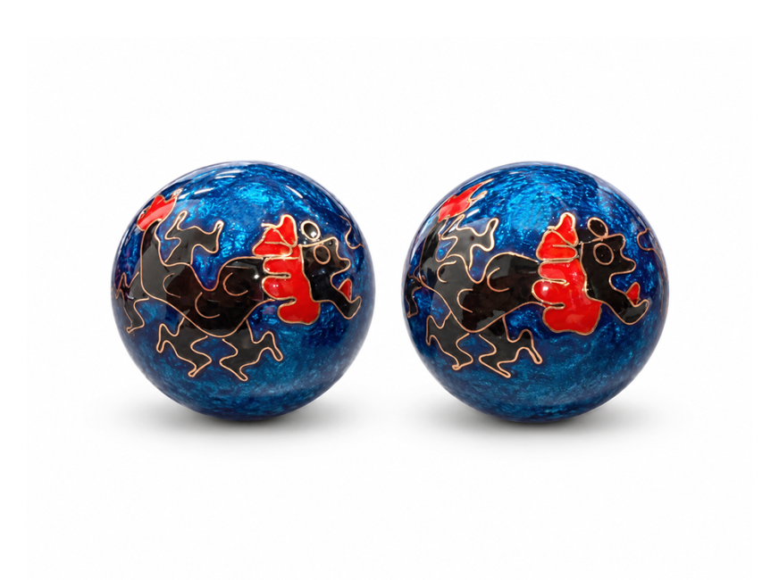 Boules de Massage Chinoises Dragon Bleues 4,2 cm chez Arabesk|cz