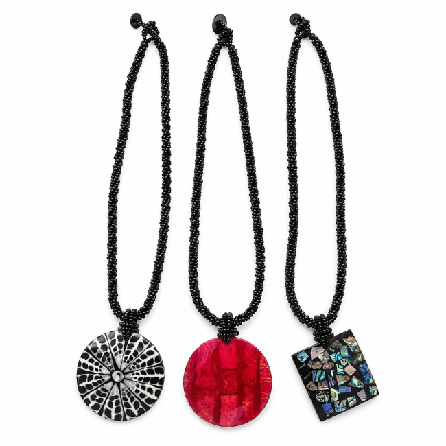 lot de 3 Pendentifs coquillages chez Arabesk