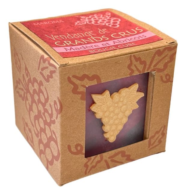 Bougie Maroma Madère et Abricots en Cube 290g chez Arabesk|cz
