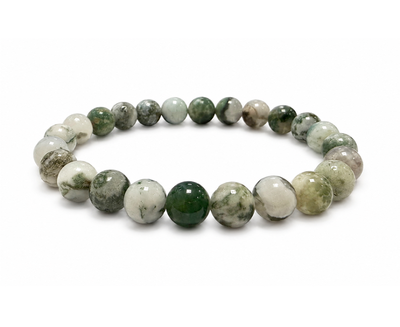 Bracelet Agate Arbre Qualité A Perles 8mm chez Arabesk
