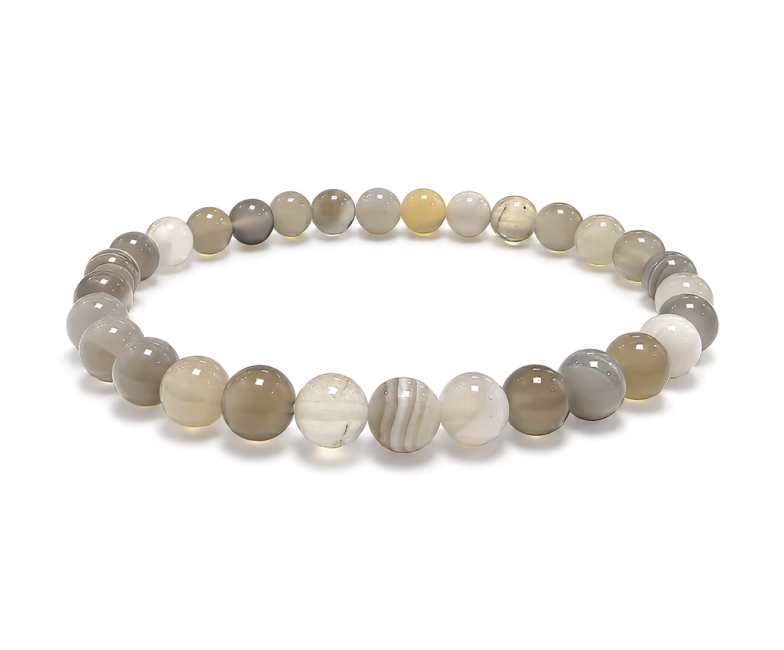 Bracelet Agate Botswana A Perles 6 mm chez Arabesk