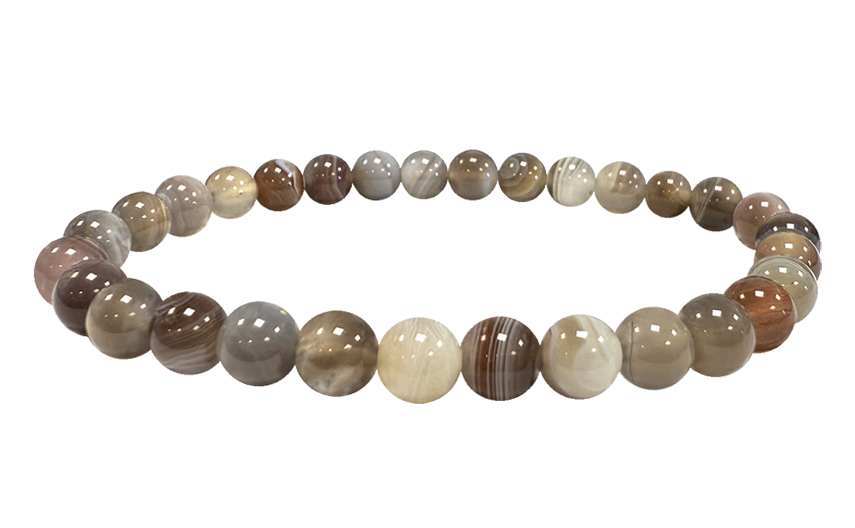 Bracelet Agate Botswana AA perles 6mm chez Arabesk