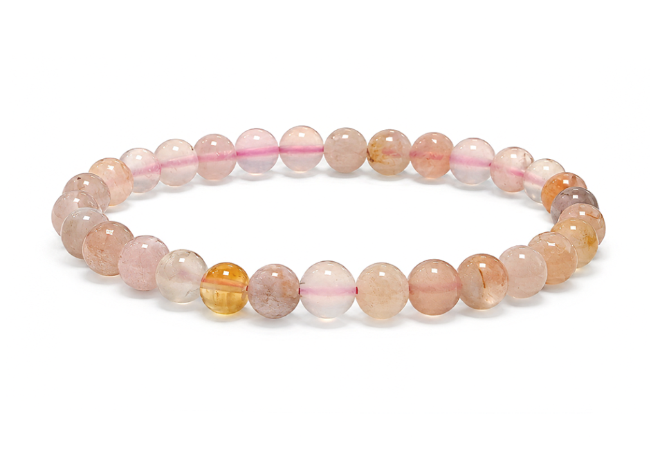 Bracelet Agate Fleur de Cerisier A perles 6mm chez Arabesk