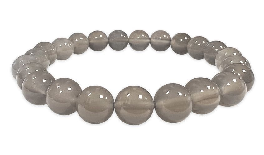 Bracelet Agate Grise A perles 8mm chez Arabesk