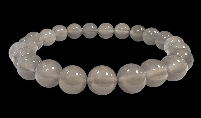 Bracelet Agate Grise A perles 8mm chez Arabesk|cz