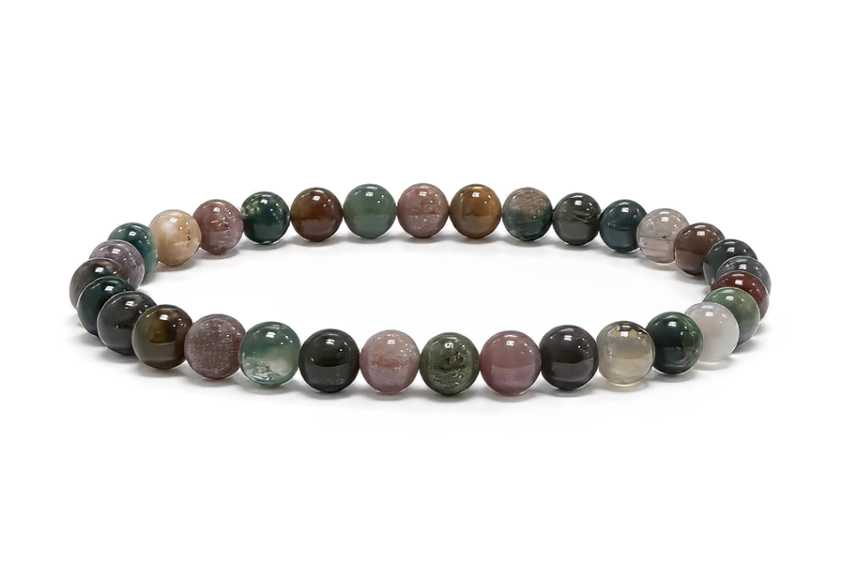 Bracelet Agate Indienne A Perles 6 mm chez Arabesk