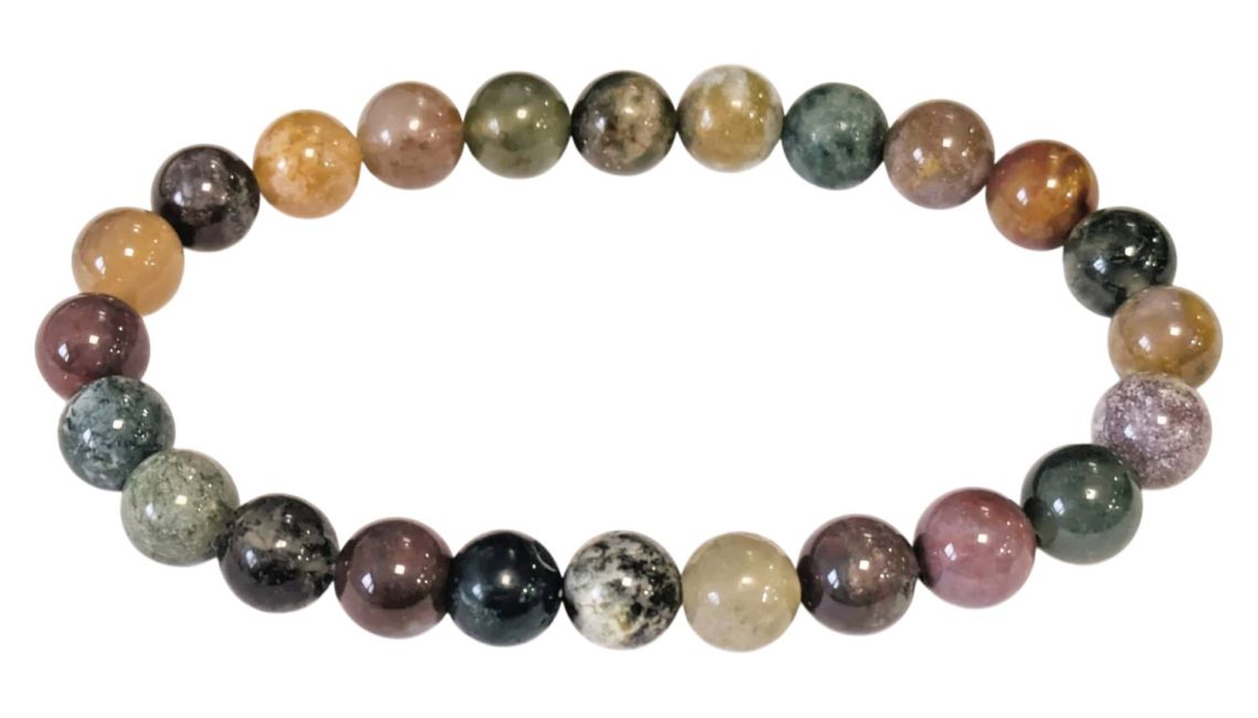 Bracelet Agate Indienne A perles 8mm chez Arabesk