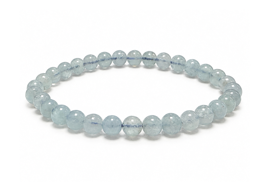 Bracelet Aigue-Marine A perles 6-7mm chez Arabesk