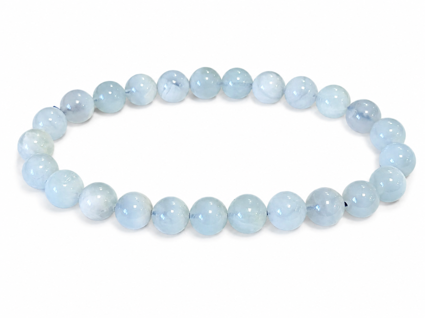 Bracelet en Aigue-Marine A+ Perles 8–9 mm chez Arabesk