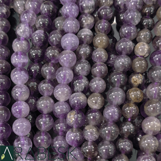 Bracelet Améthyste AB perles 6mm chez Arabesk|cz