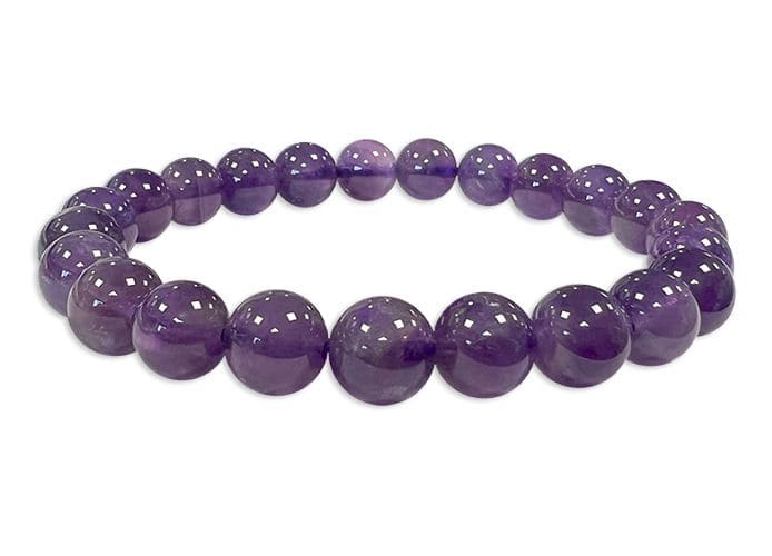 Bracelet Améthyste AA perles 8-9mm chez Arabesk