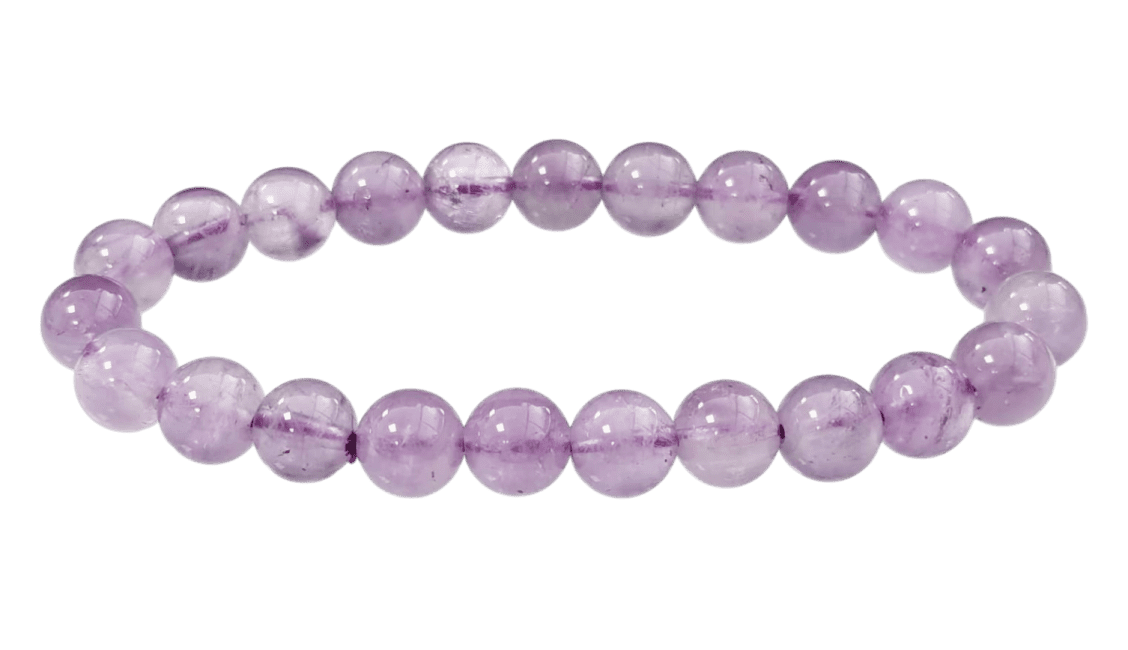 Bracelet Améthyste Lavande A perles 8mm chez Arabesk