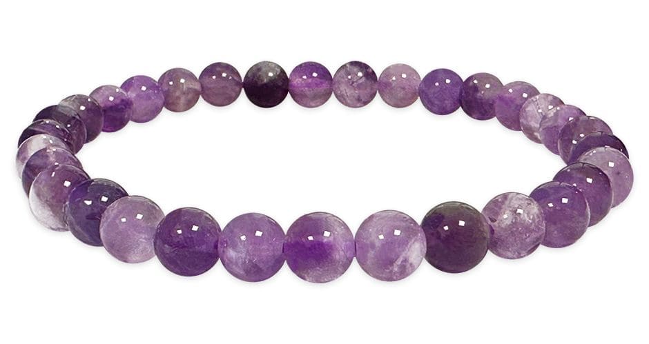 Bracelet Améthyste Rubanée A perles 6-7mm chez Arabesk