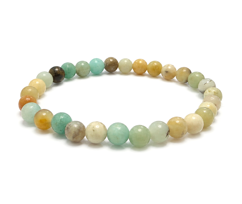 Bracelet Amazonite Multicolore A perles 6mm chez Arabesk
