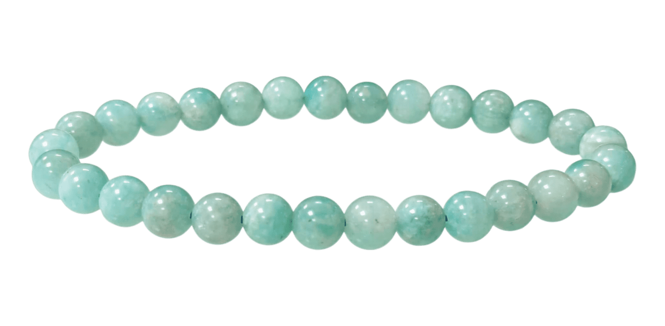 Bracelet Amazonite Pérou AA perles 6-7mm chez Arabesk