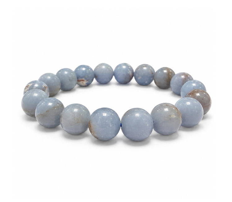 Bracelet Angélite AB Perles 10mm chez Arabesk