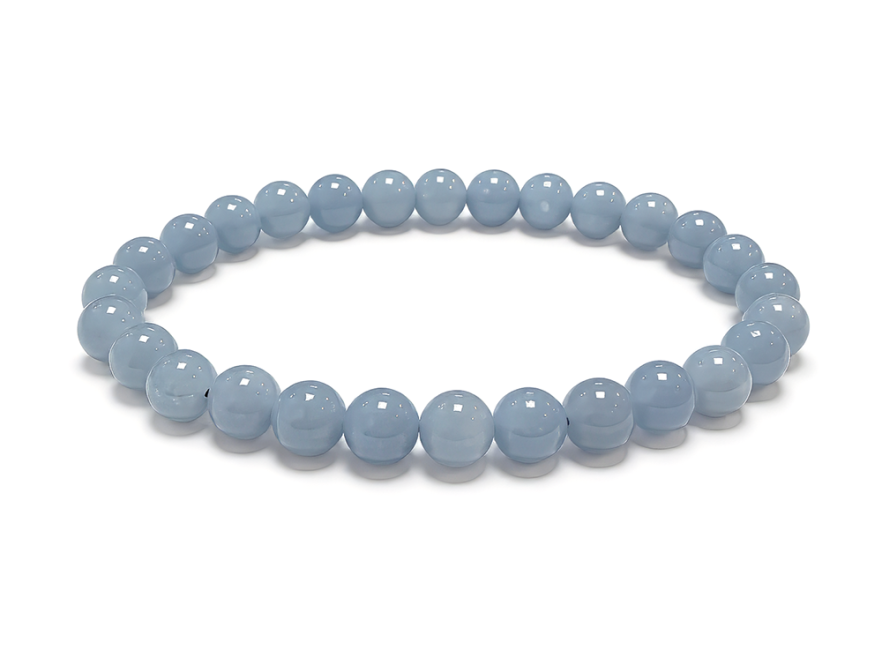 Bracelet Angélite A Perles 7-8 mm chez Arabesk