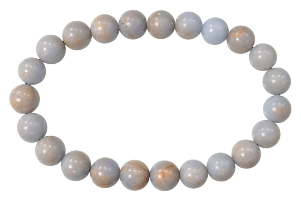 Bracelet Angelite perles 8mm chez Arabesk