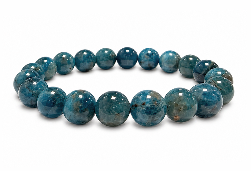 Bracelet Apatite Bleue AB perles 10mm chez Arabesk