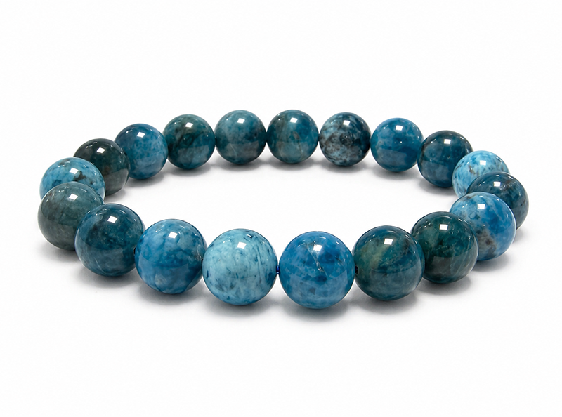 Bracelet Apatite Bleue A perles 10mm chez Arabesk