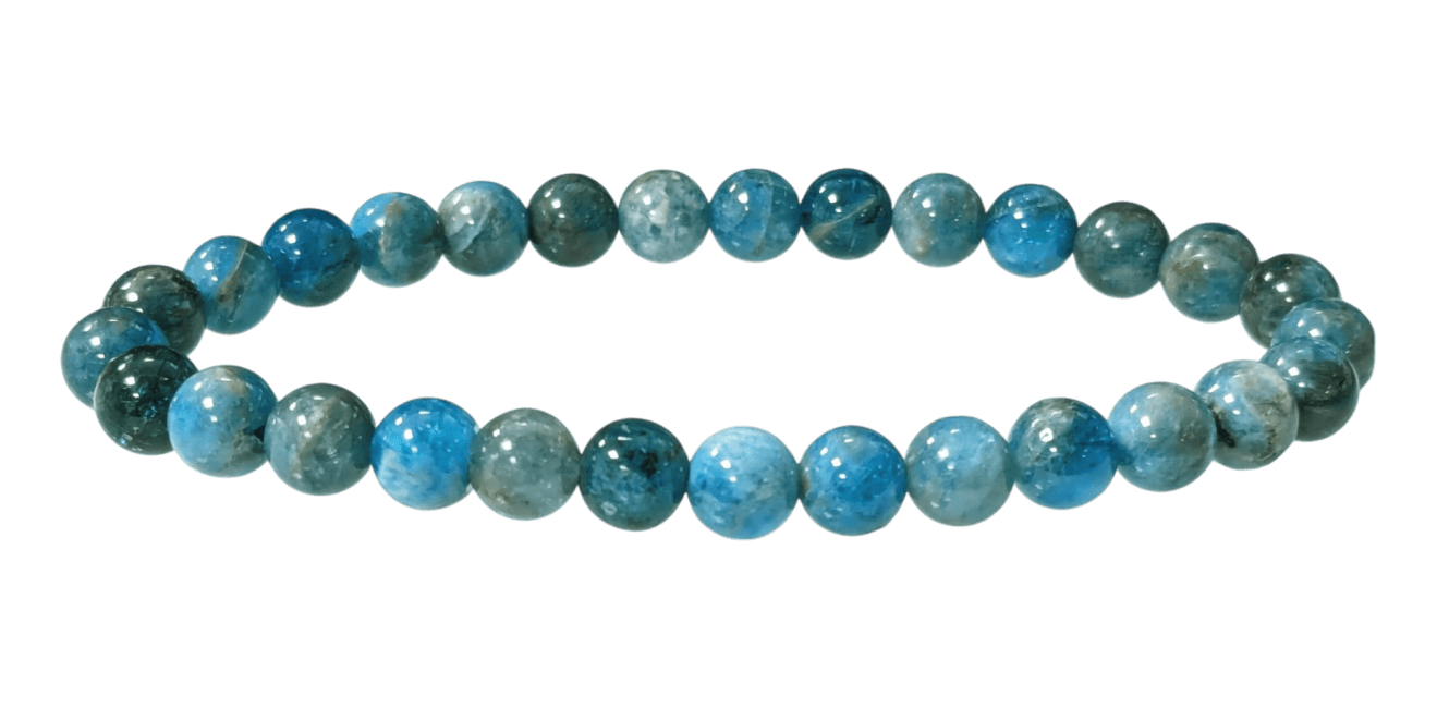 Bracelet Apatite Bleue AB perles 5.5-6.5mm chez Arabesk