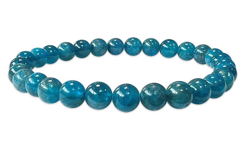 Bracelet Apatite Bleue AA perles 5-6mm chez Arabesk