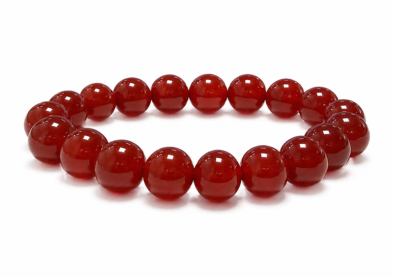 Bracelet Agate Rouge A perles 10mm chez Arabesk