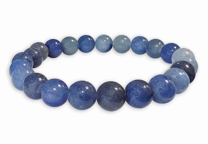 Bracelet Aventurine Bleue A perles 8mm chez Arabesk|cz