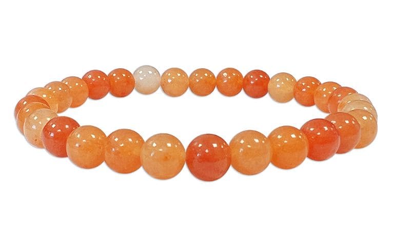 Bracelet Aventurine Orange A perles 6mm chez Arabesk