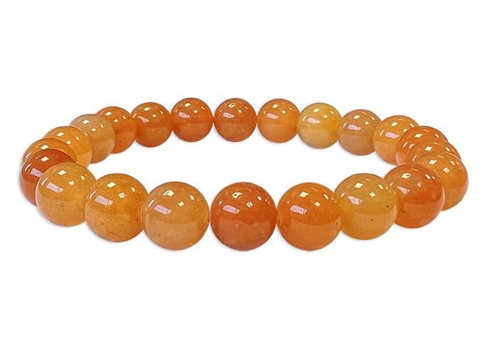 Bracelet Aventurine Orange A Perles 8mm chez Arabesk