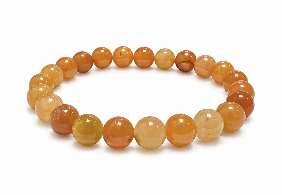 Náramek Oranžový Avanturín S Korálky 8mm chez Arabesk
